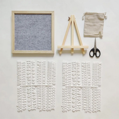 Filc levéltábla fakeret cserélhető szimbólumok számok karakterek üzenőfal Otthoni irodai dekoráció Születésnapi ajándék gyerekeknek