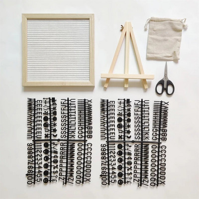 Filc levéltábla fakeret cserélhető szimbólumok számok karakterek üzenőfal Otthoni irodai dekoráció Születésnapi ajándék gyerekeknek