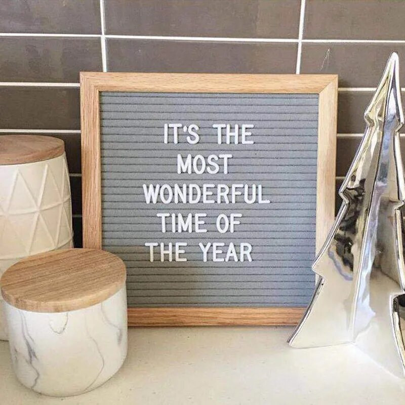 Filc levéltábla fakeret cserélhető szimbólumok számok karakterek üzenőfal Otthoni irodai dekoráció Születésnapi ajándék gyerekeknek