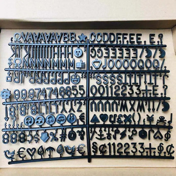 Красива дъска за писма от филц Дървена рамка Сменяеми символи Числа Знаци Табла за съобщения за домашен офис（Само букви）