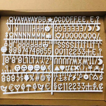 Красива дъска за писма от филц Дървена рамка Сменяеми символи Числа Знаци Табла за съобщения за домашен офис（Само букви）