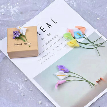 144 τμχ/Παρτίδα Delicate Mini Calla Lily Τεχνητά λουλούδια αφρού για διακόσμηση σπιτιού γάμου DIY Scrapbooking Κουτί δώρου Fake Flower