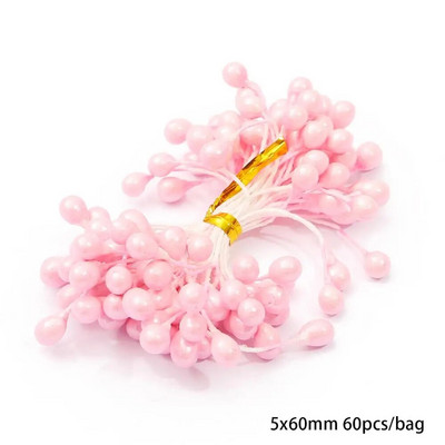 6/10/12/60/70/90/144db Rózsaszín vegyes hibrid virág cseresznye porzó bogyók köteg barkács torta karácsonyi esküvői ajándékdoboz koszorúk dekor