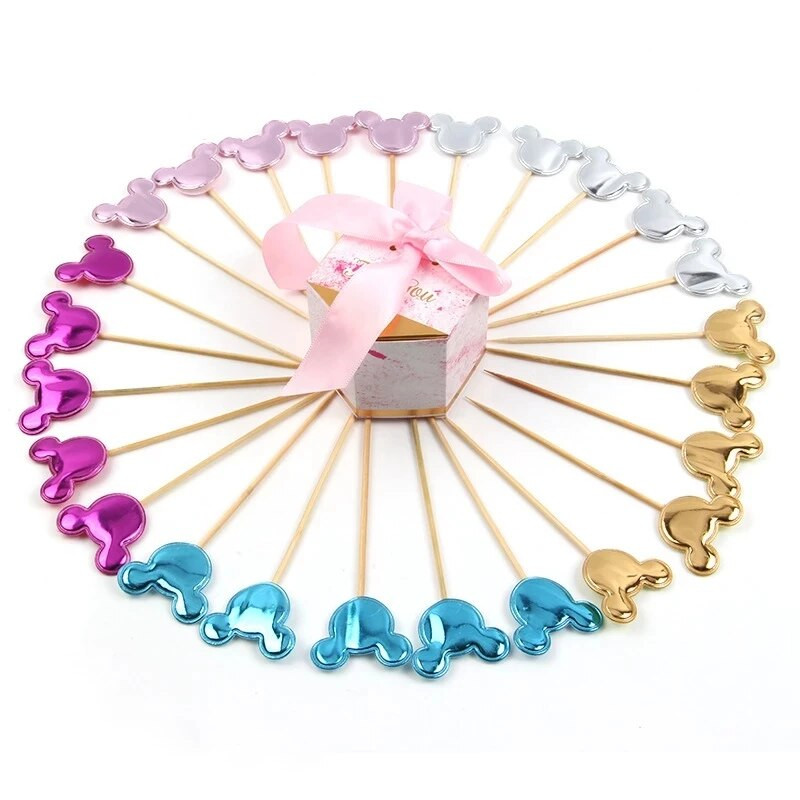 5 vnt. Su gimtadienio torto viršelis Torto papuošimai Mickey Crown keksiukai, skirti vestuvių gimtadienio dekoravimui, kepimo reikmenys