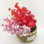 Flori artificiale de mătase, ramură de flori de piersic, cameră de cireș, decorațiuni de Crăciun pentru acasă, floare de prun, accesorii pentru aranjament de nuntă