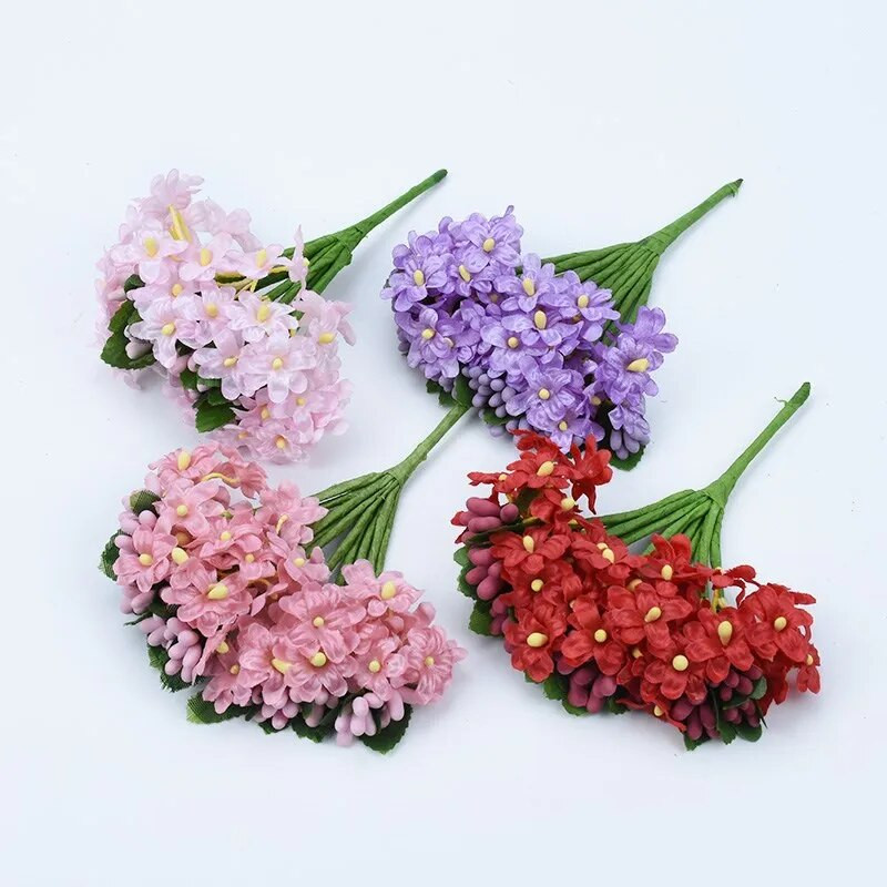 12 db Gypsophila porzó vázák otthoni dekorációhoz Kiegészítők Esküvői dekoratív virágok Barkácsolás Ajándékdoboz Művirágok