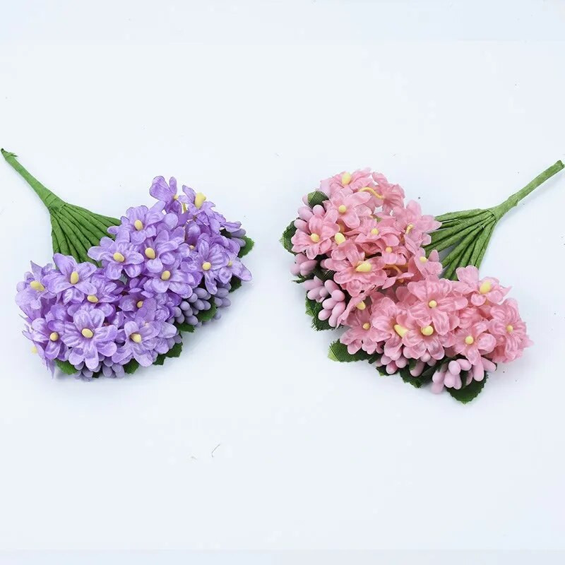 12 db Gypsophila porzó vázák otthoni dekorációhoz Kiegészítők Esküvői dekoratív virágok Barkácsolás Ajándékdoboz Művirágok