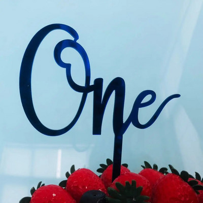 1 St Birthday Party Tort Topper Happy Wedding Anniversary Decoration Tort Coroana Acrilic Numărul Un Steaguri pentru Baby Shower