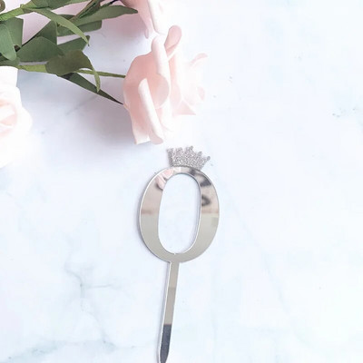 1 St Birthday Party Tort Topper Happy Wedding Anniversary Decoration Tort Coroana Acrilic Numărul Un Steaguri pentru Baby Shower