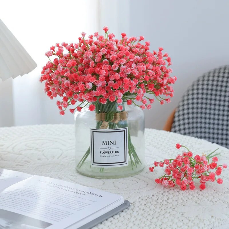 3 kom/set Umjetni cvijet Gypsophila Kućni Dekor Vjenčanja Nevjesta Jedna Grana Plastični Cvjetni Dekoracija Stola Lažni Buket