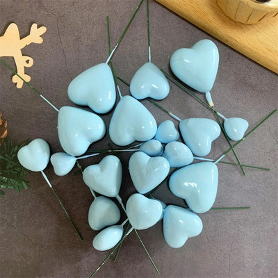 20 ks 3D ozdoba na tortu v tvare srdca, zlatá, strieborná, ružová, modrá, guľa, všetko najlepšie k narodeninám, DIY vlajka na muffiny, vianočná svadobná párty dekorácia