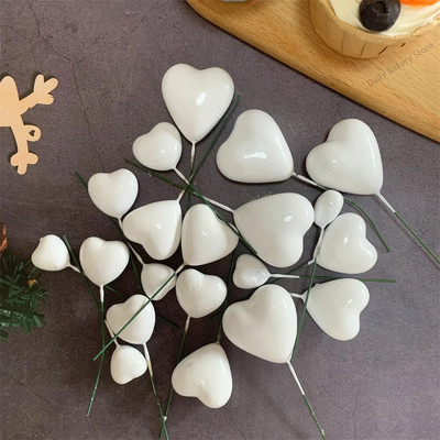 20 ks 3D ozdoba na tortu v tvare srdca, zlatá, strieborná, ružová, modrá, guľa, všetko najlepšie k narodeninám, DIY vlajka na muffiny, vianočná svadobná párty dekorácia