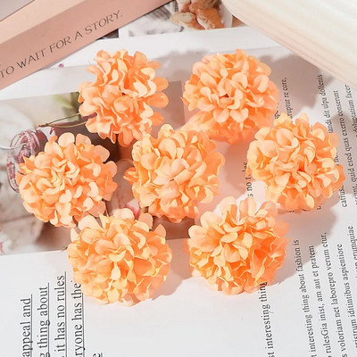 50 τμχ/παρτίδα Φτηνές 4 εκ. Τεχνητό λουλούδι Μεταξωτό Κεφάλι Χρυσάνθεμου για Στολισμό Γάμου DIY Στεφάνια Scrapbooking craft Fake Flowers