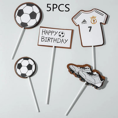 1 set Baschet La mulți ani Toppers pentru Tort Fotbal Cupcake Toppers pentru Copii Băieți Decorare Tort pentru petrecere de aniversare Baby Show