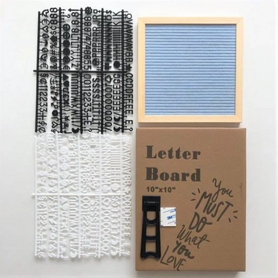 10x10 inča Drvena ploča s porukom Plutena ploča Zidni dekor Filc Letterboard Oak 450 Letters Drawstring Bag Filc Letterboard Home Decor