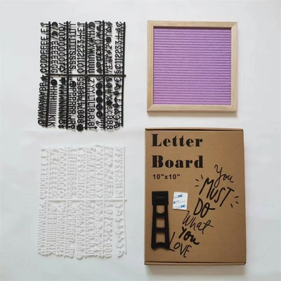 10x10 inča Drvena ploča s porukom Plutena ploča Zidni dekor Filc Letterboard Oak 450 Letters Drawstring Bag Filc Letterboard Home Decor