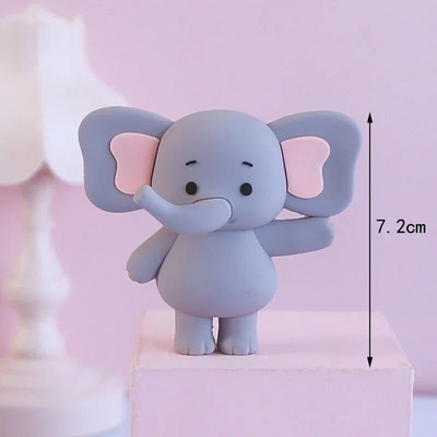 Dječji slon Dekoracija torte Lutka Balon Beba slon Kockice Dječji vrh za tortu za prvi rođendan Krštenje bebe Otkrivanje spola