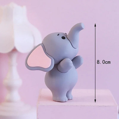 Dječji slon Dekoracija torte Lutka Balon Beba slon Kockice Dječji vrh za tortu za prvi rođendan Krštenje bebe Otkrivanje spola