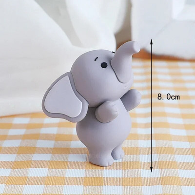 Dječji slon Dekoracija torte Lutka Balon Beba slon Kockice Dječji vrh za tortu za prvi rođendan Krštenje bebe Otkrivanje spola