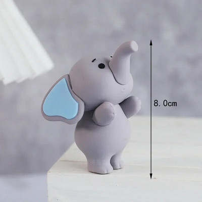 Dječji slon Dekoracija torte Lutka Balon Beba slon Kockice Dječji vrh za tortu za prvi rođendan Krštenje bebe Otkrivanje spola