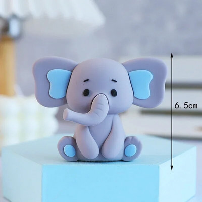 Dječji slon Dekoracija torte Lutka Balon Beba slon Kockice Dječji vrh za tortu za prvi rođendan Krštenje bebe Otkrivanje spola