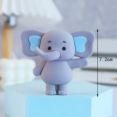 Dječji slon Dekoracija torte Lutka Balon Beba slon Kockice Dječji vrh za tortu za prvi rođendan Krštenje bebe Otkrivanje spola
