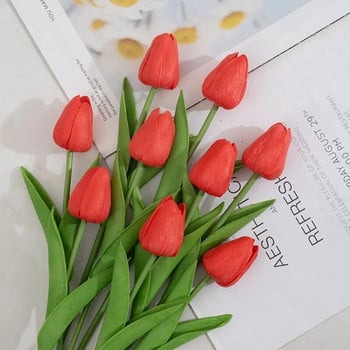 Τεχνητά λουλούδια τουλίπας για διακόσμηση σπιτιού Μπουκέτο γάμου Νυφικά λουλούδια Τουλίπες σιλικόνης Like φυτά διακόσμησης για πάρτι