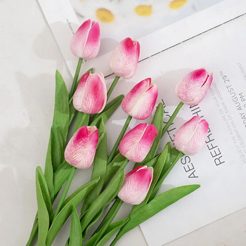 Τεχνητά λουλούδια τουλίπας για διακόσμηση σπιτιού Μπουκέτο γάμου Νυφικά λουλούδια Τουλίπες σιλικόνης Like φυτά διακόσμησης για πάρτι