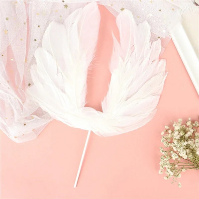 1 τεμ. Άγγελος Φτερό Φτερό Φτερό για τούρτα Γάμου για πάρτι γενεθλίων Κορυφαία διακόσμηση Αξεσουάρ εργαλείων κουζίνας