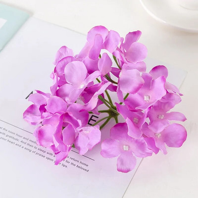 Umjetna cvjetna glava hortenzije od 13-15 cm za vjenčanje Rođendanska zabava Dekoracija DIY vijenac cvjetna zidna pozadina za fotografije