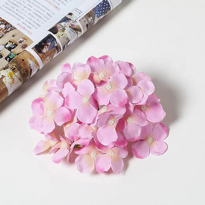 Umjetna cvjetna glava hortenzije od 13-15 cm za vjenčanje Rođendanska zabava Dekoracija DIY vijenac cvjetna zidna pozadina za fotografije