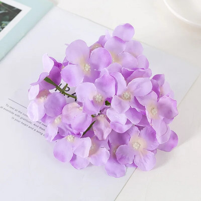 Umjetna cvjetna glava hortenzije od 13-15 cm za vjenčanje Rođendanska zabava Dekoracija DIY vijenac cvjetna zidna pozadina za fotografije