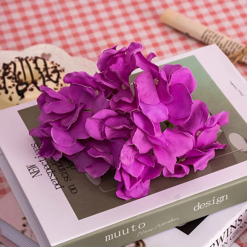 Umjetna cvjetna glava hortenzije od 13-15 cm za vjenčanje Rođendanska zabava Dekoracija DIY vijenac cvjetna zidna pozadina za fotografije