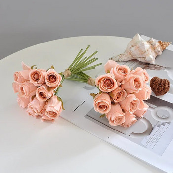 12 τεχνητά τριαντάφυλλα μπουμπούκια χεριών ψεύτικα λουλούδια Διακόσμηση γαμήλιου σπιτιού Γάμος κράτηση Τριαντάφυλλα Διακοσμητικά σαλονιού