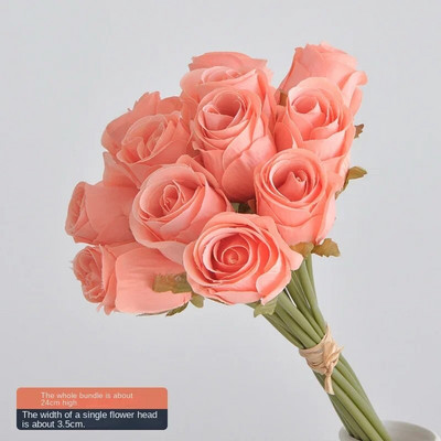 12 kézi műrózsa rügyek hamis virágok esküvői otthoni dekoráció esküvői rózsák Nappali dekorációs díszek