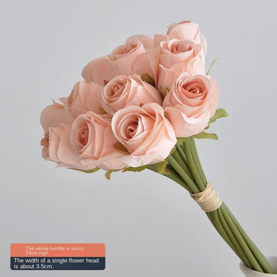 12 kézi műrózsa rügyek hamis virágok esküvői otthoni dekoráció esküvői rózsák Nappali dekorációs díszek