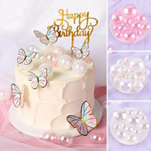 10 db tortadíszítő labda átlátszó karácsonyfa esküvői buli torta díszítő labda pékáru