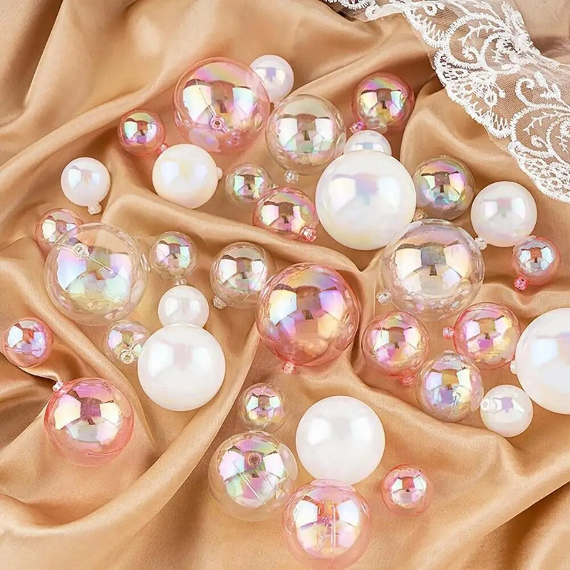 10 db tortadíszítő labda átlátszó karácsonyfa esküvői buli torta díszítő labda pékáru