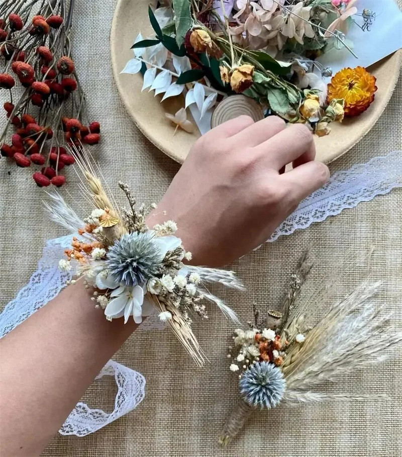 200db natúr szárított virágok brazil kis csillag százszorszép dekoratív mini kamilla csokor esküvői virágkötészeti lakberendezés