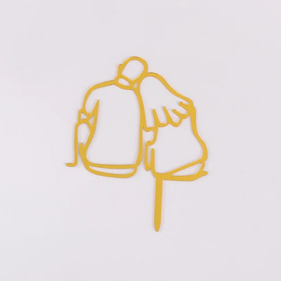 INS arany akril boldog születésnapi tortafeltét Absztrakt művészet Kiváló minőségű akril gyerekeknek partik tortafeltétek Anyai desszertdísz