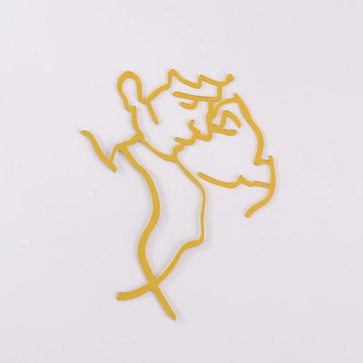 INS arany akril boldog születésnapi tortafeltét Absztrakt művészet Kiváló minőségű akril gyerekeknek partik tortafeltétek Anyai desszertdísz