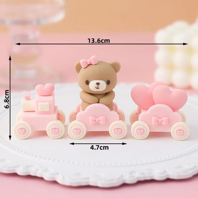 Multifilmi koogikaunistus Roosa Sinine karu beebinukk poisstüdruk Palju õnne 1. sünnipäevaks koogitops Sugu paljastab beebiõhtu autokaunistused