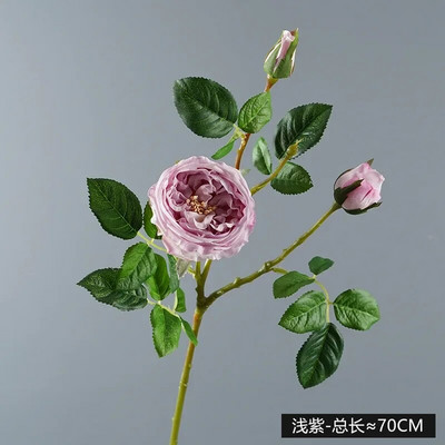 Artificial Flower Moisturizing 3 Roses Bouquet Hotel Floral Living Room Στολίδι τεχνητού λουλουδιού