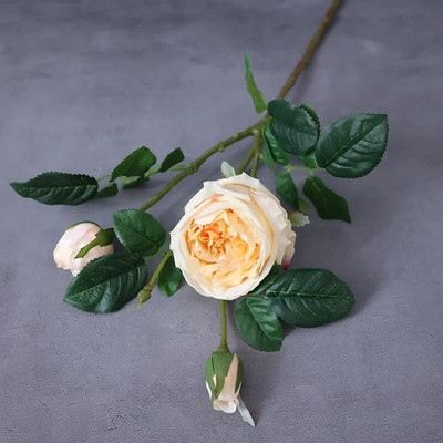 Artificial Flower Moisturizing 3 Roses Bouquet Hotel Floral Living Room Στολίδι τεχνητού λουλουδιού
