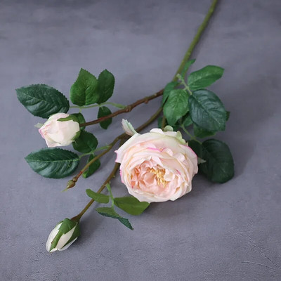Artificial Flower Moisturizing 3 Roses Bouquet Hotel Floral Living Room Στολίδι τεχνητού λουλουδιού