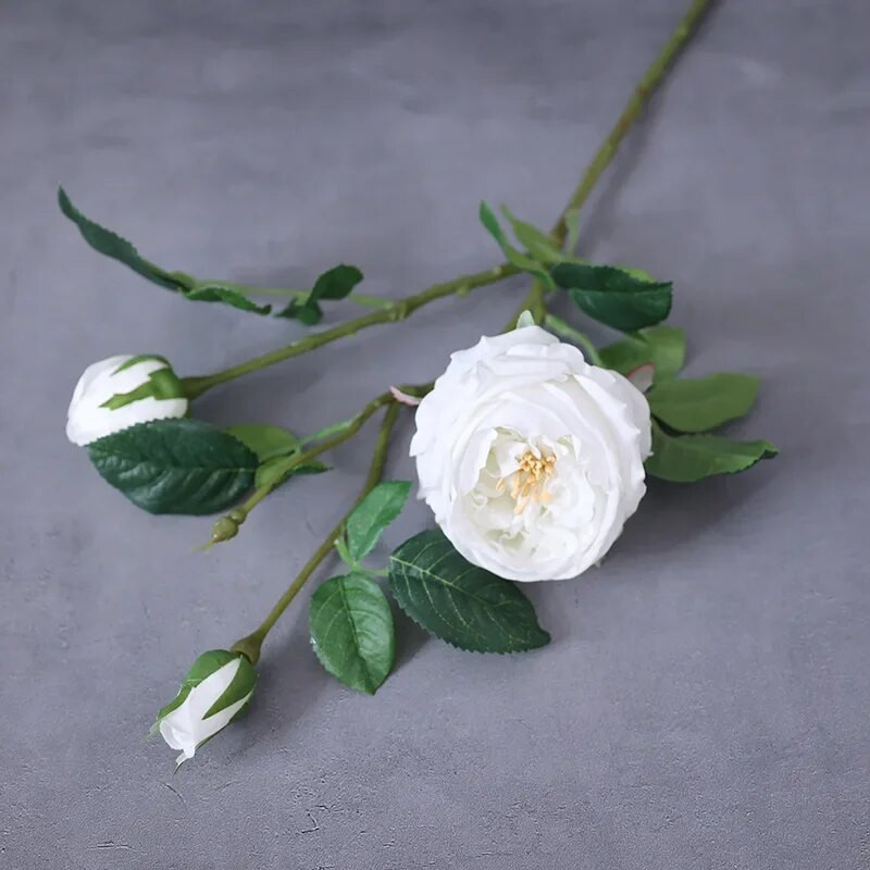 Mākslīgo ziedu mitrinošs 3 rožu pušķis viesnīcas ziedu viesistabas mākslīgo ziedu ornaments