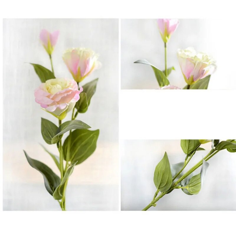 70 cm-es trigeminus lisianthus európai mesterséges rózsa virág esküvői dekorációhoz Puha lakberendezési kellékek hamis virágok