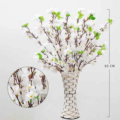 Umjetne grane cvjetova trešnje, svileni proljetni buket cvjetova breskve, lažne stabljike cvijeća za vjenčanje, kućni DIY ukrasi