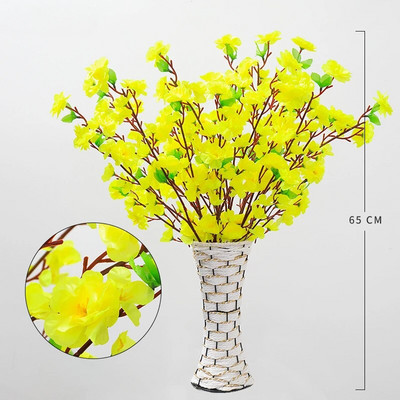 Umjetne grane cvjetova trešnje, svileni proljetni buket cvjetova breskve, lažne stabljike cvijeća za vjenčanje, kućni DIY ukrasi