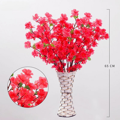 Umjetne grane cvjetova trešnje, svileni proljetni buket cvjetova breskve, lažne stabljike cvijeća za vjenčanje, kućni DIY ukrasi